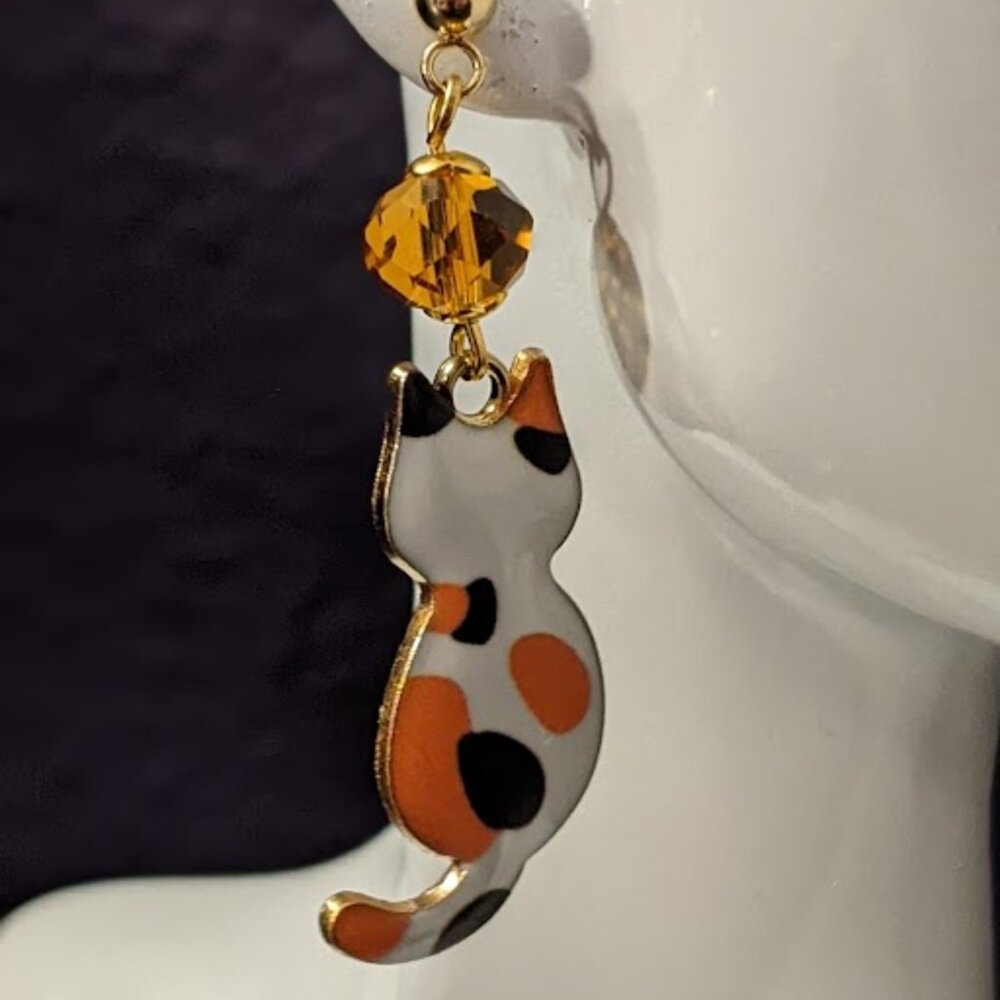 Calico Cat Earrings